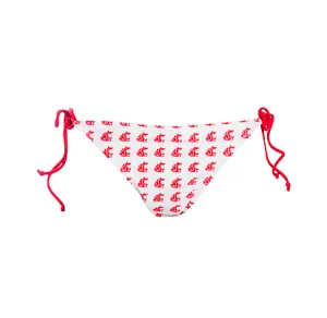 Ladies Cougar Pride White Print Bikini Bottom