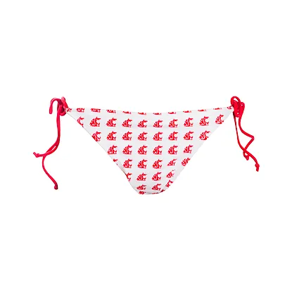Ladies Cougar Pride White Print Bikini Bottom