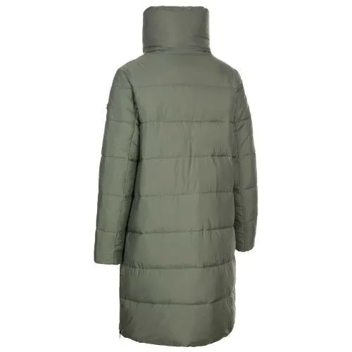 Ladies Trespass Faith Padded Long Length Jacket - Stylish, Water Resistant & Windproof