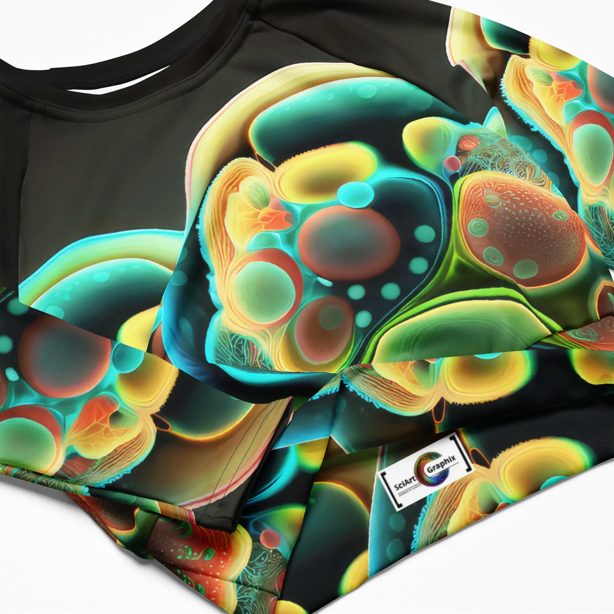 Long-Sleeve Crop Top Green from the Inside