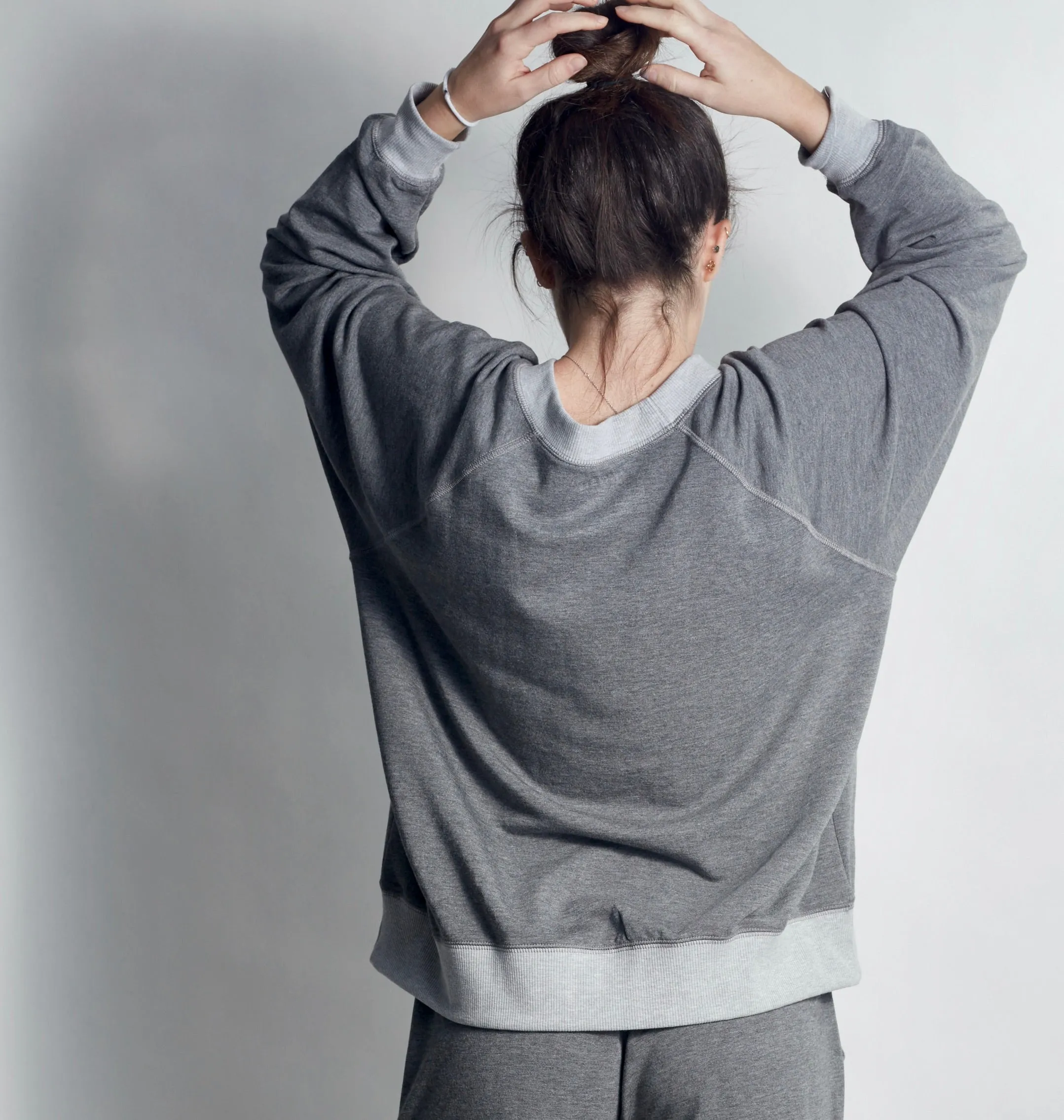 LOVE IS... WHITE on HEATHER GREY Sweatshirt
