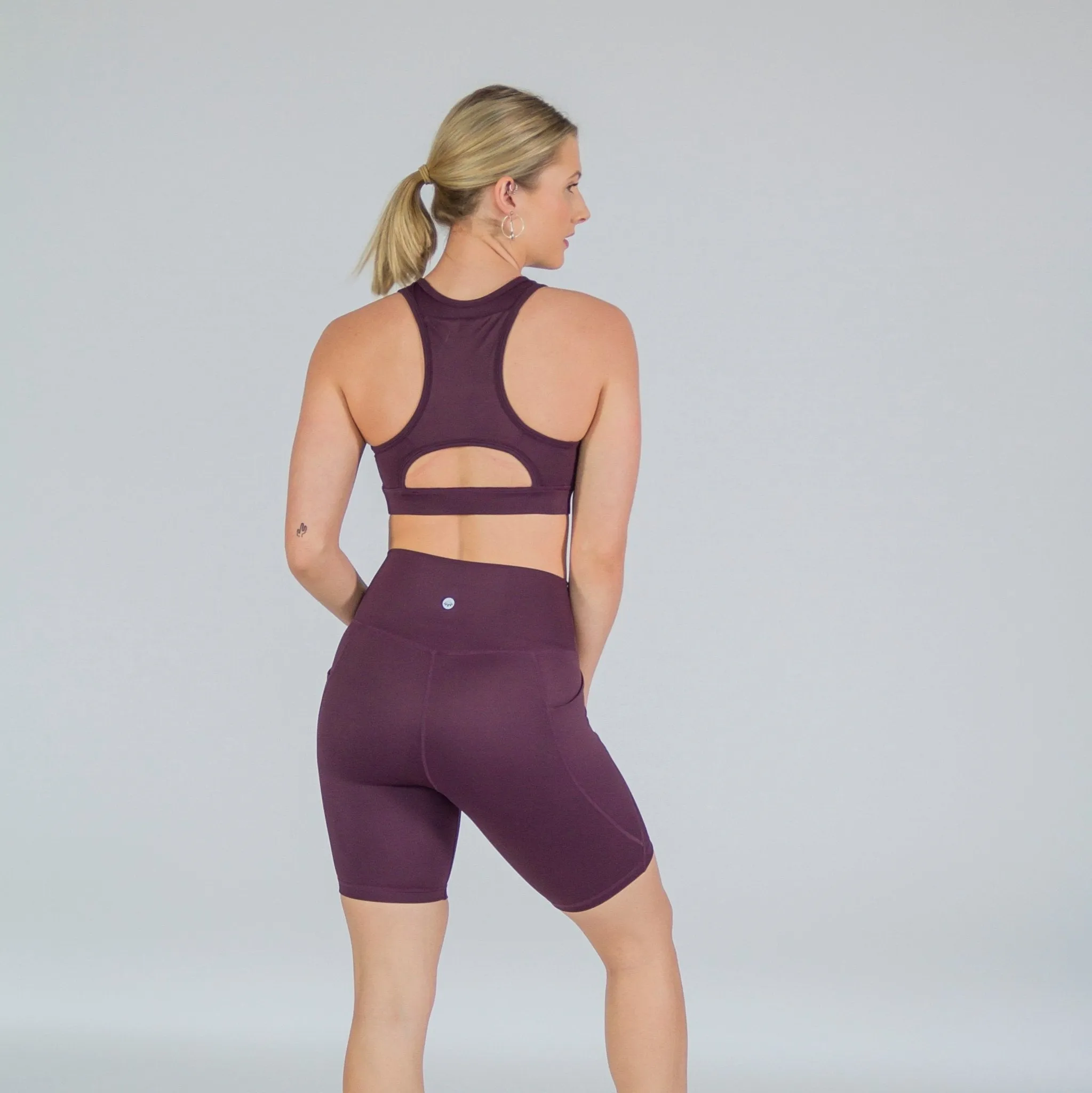 Lux High Waisted Rio Shorts (7 in. inseam) - Eggplant