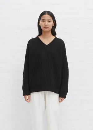 Maiford 5-Ply Cashmere Sweater — Black