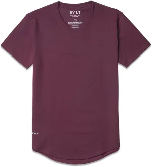 Men's Drop-Cut V-Neck – Plain Tshirts for Men – Soft Polyester, Cotton, Spandex – Moisture Wicking, Wrinkle Resistant