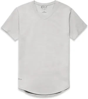 Men's Drop-Cut V-Neck – Plain Tshirts for Men – Soft Polyester, Cotton, Spandex – Moisture Wicking, Wrinkle Resistant