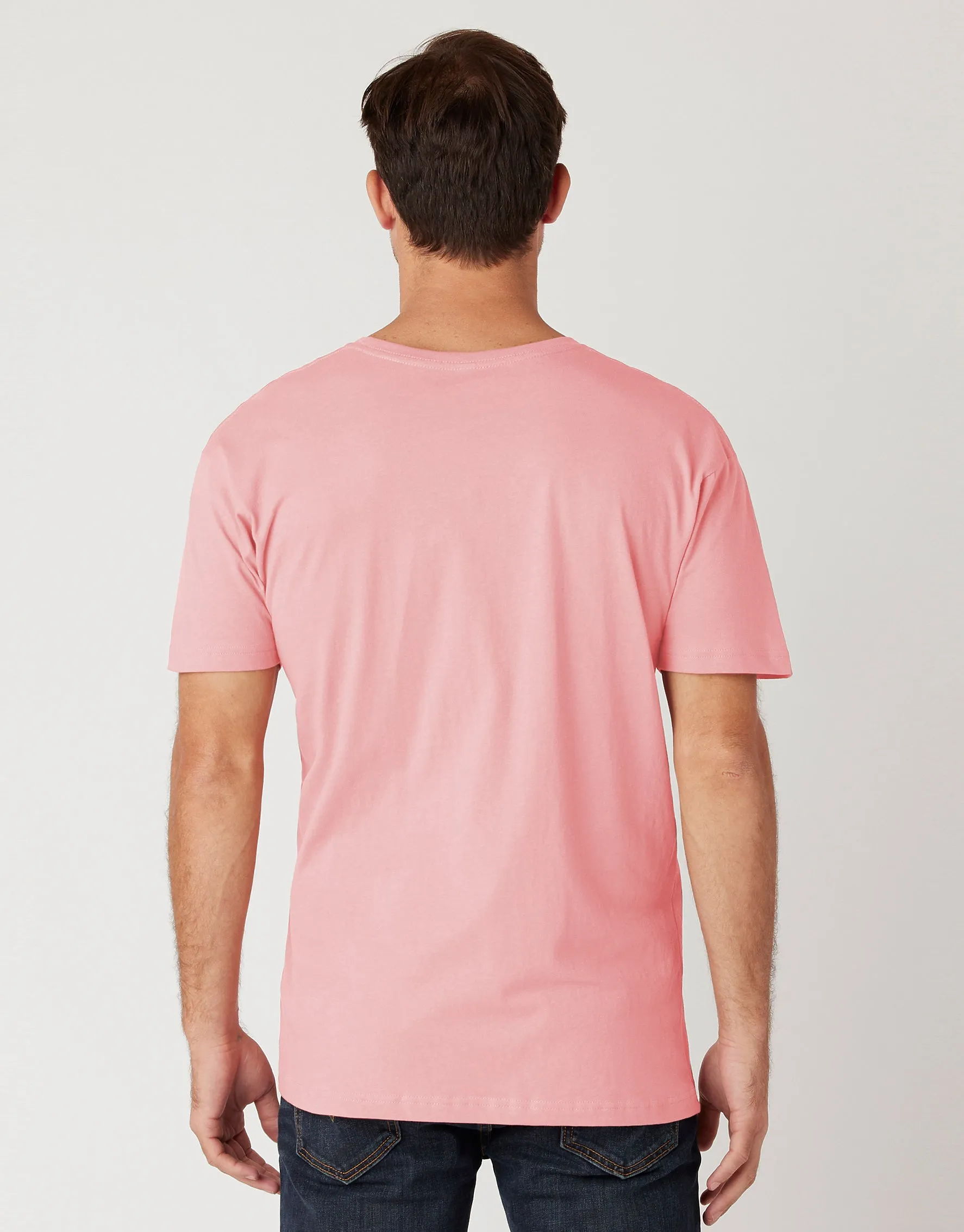 Men's Printed T-shirt Pink Med Printed