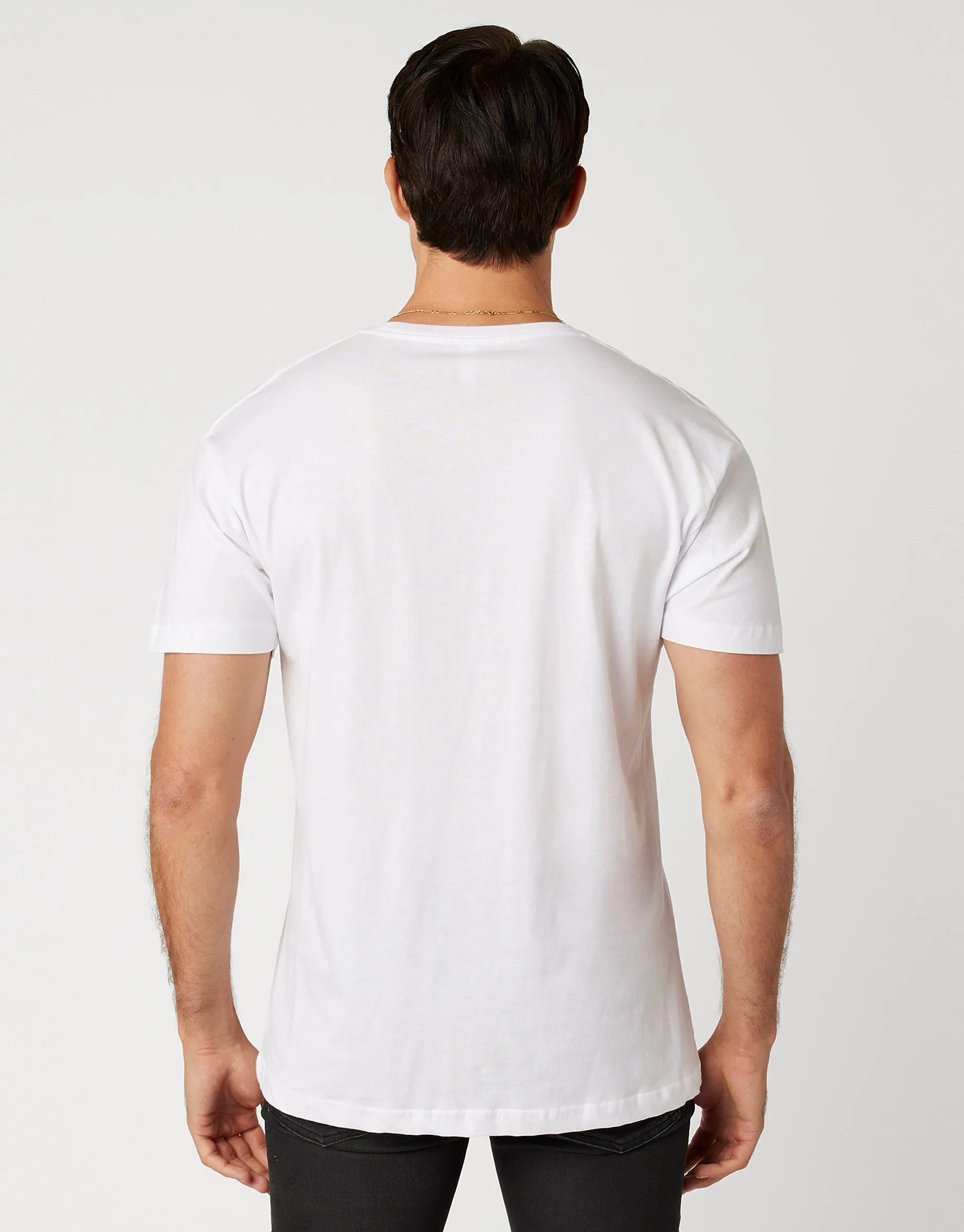 Men's Printed T-shirt White Med Printed