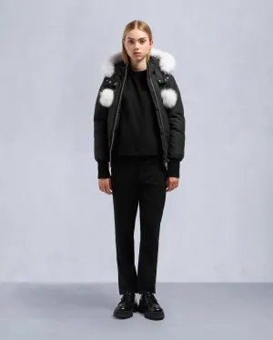 Moose Knuckles Original Debbie Bomber Jacket Black Natural