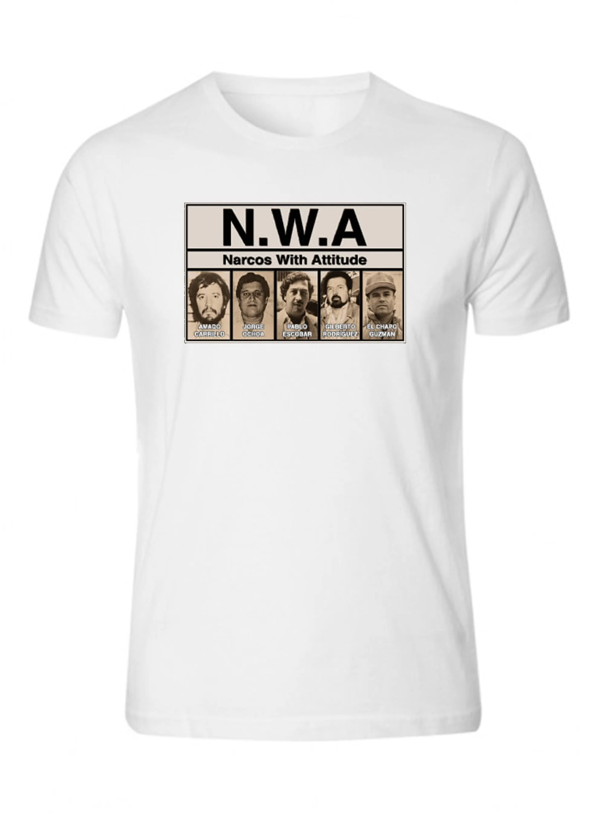 NWA Narcos Tee Pablo Escobar Mens Tee Plata o Plomo Columbian Lord Medellin S - 5XL T-Shirt