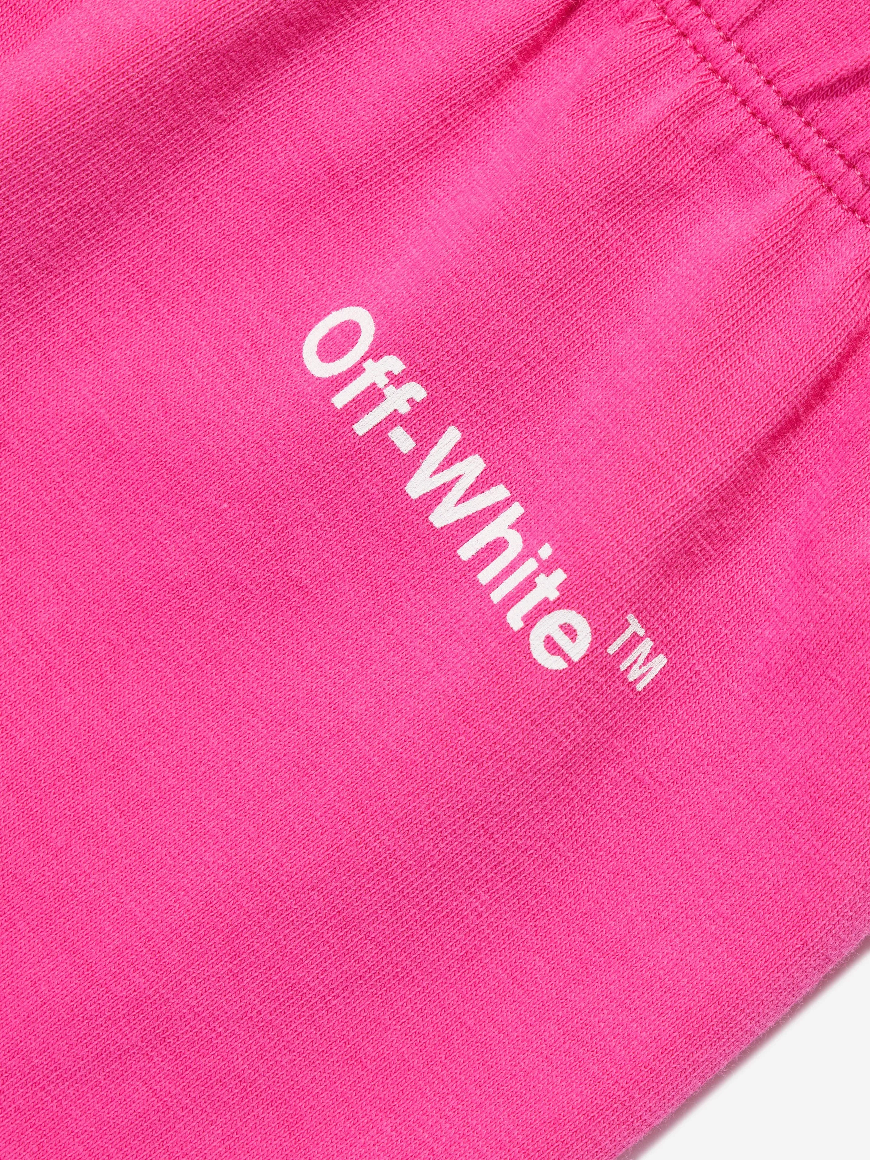 Off-White Baby Girls Helvetica Diag Leggings in Pink