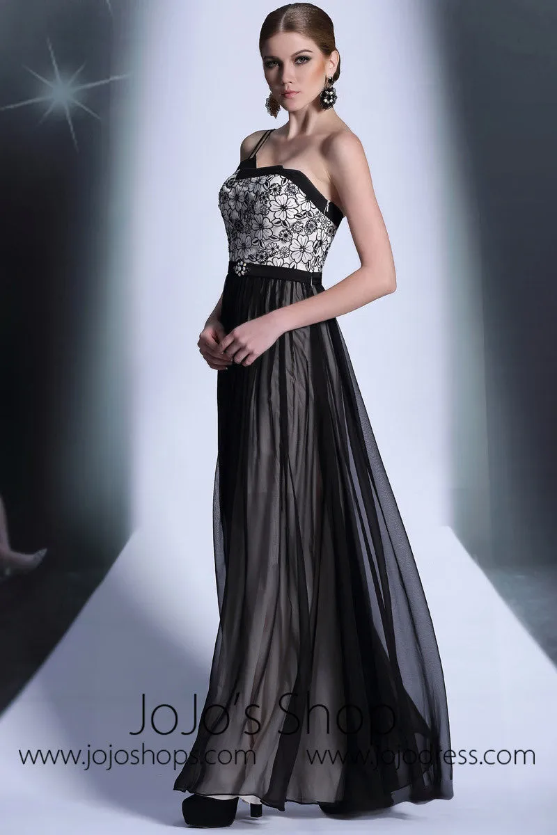 One Shoulder Black Lace Formal Prom Dress DQ830939
