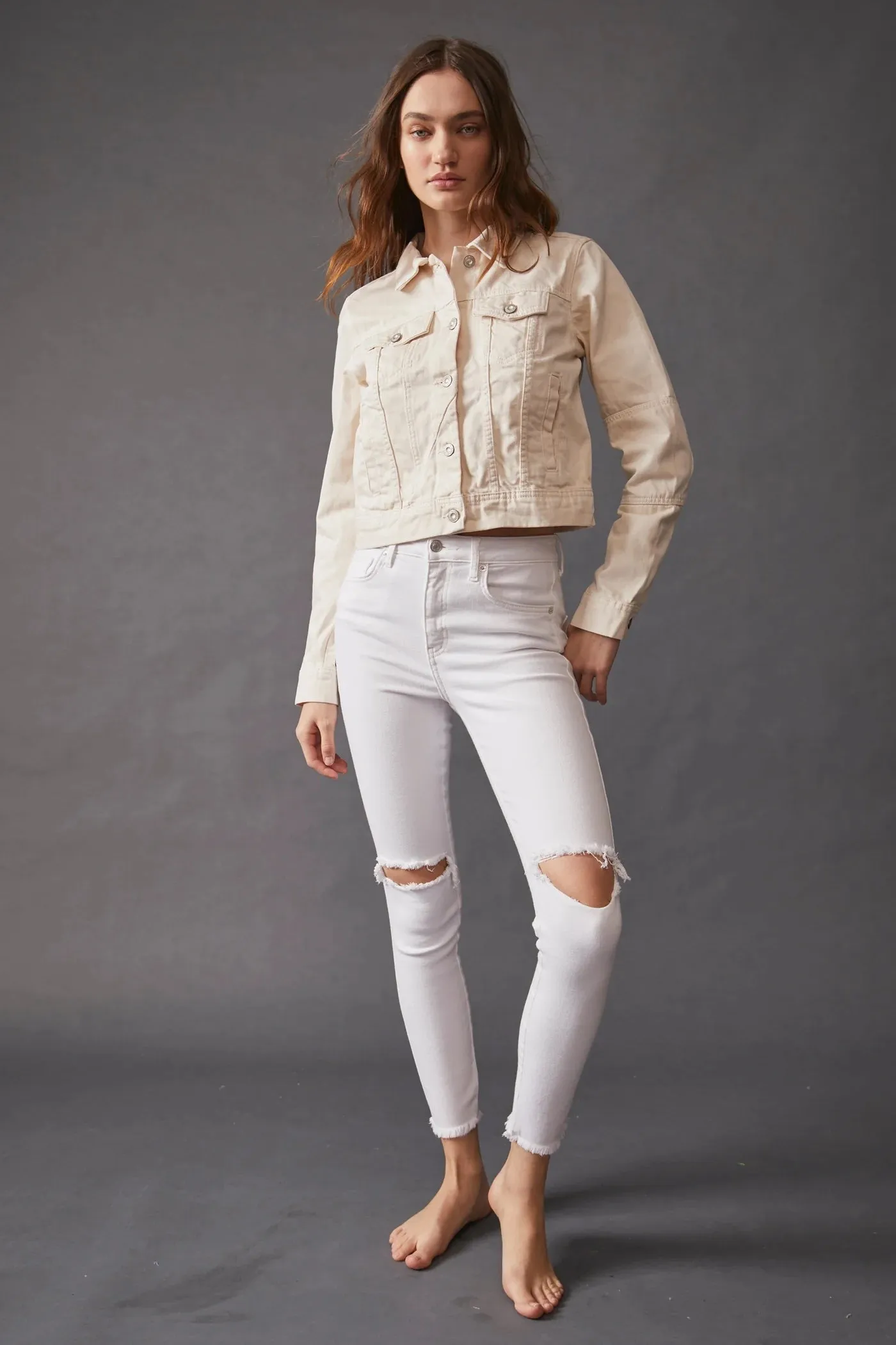 Rumors Denim Jacket | Ecru