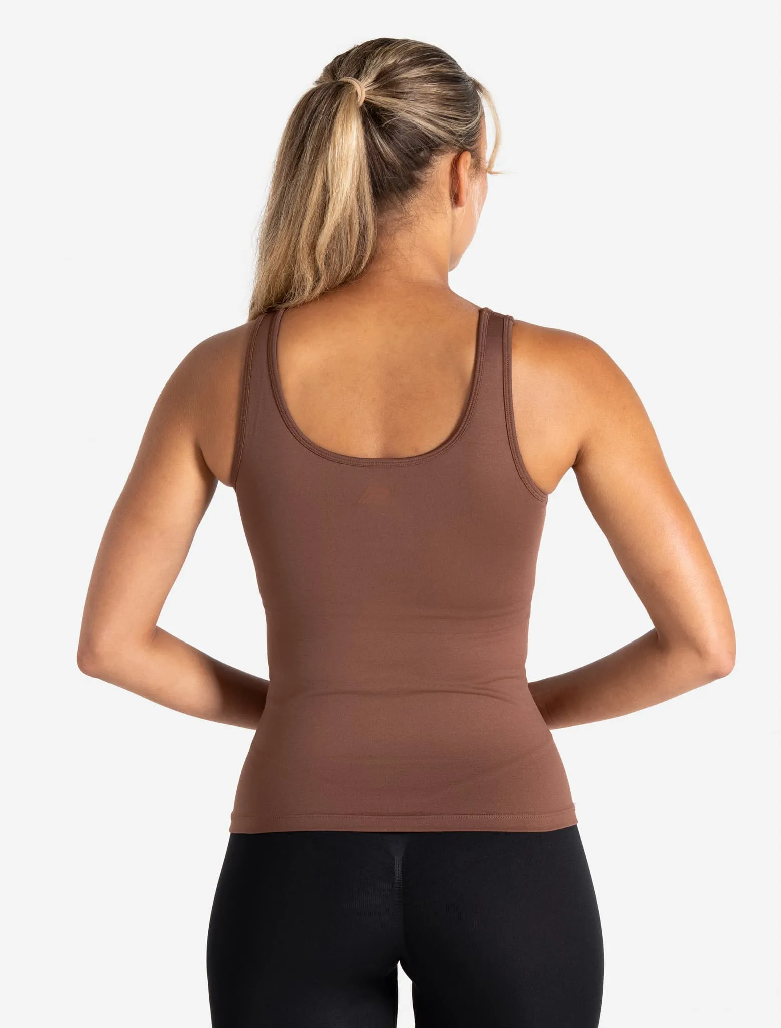 Sculpt Seamless Built-In Bra Vest - Cocoa Brown
