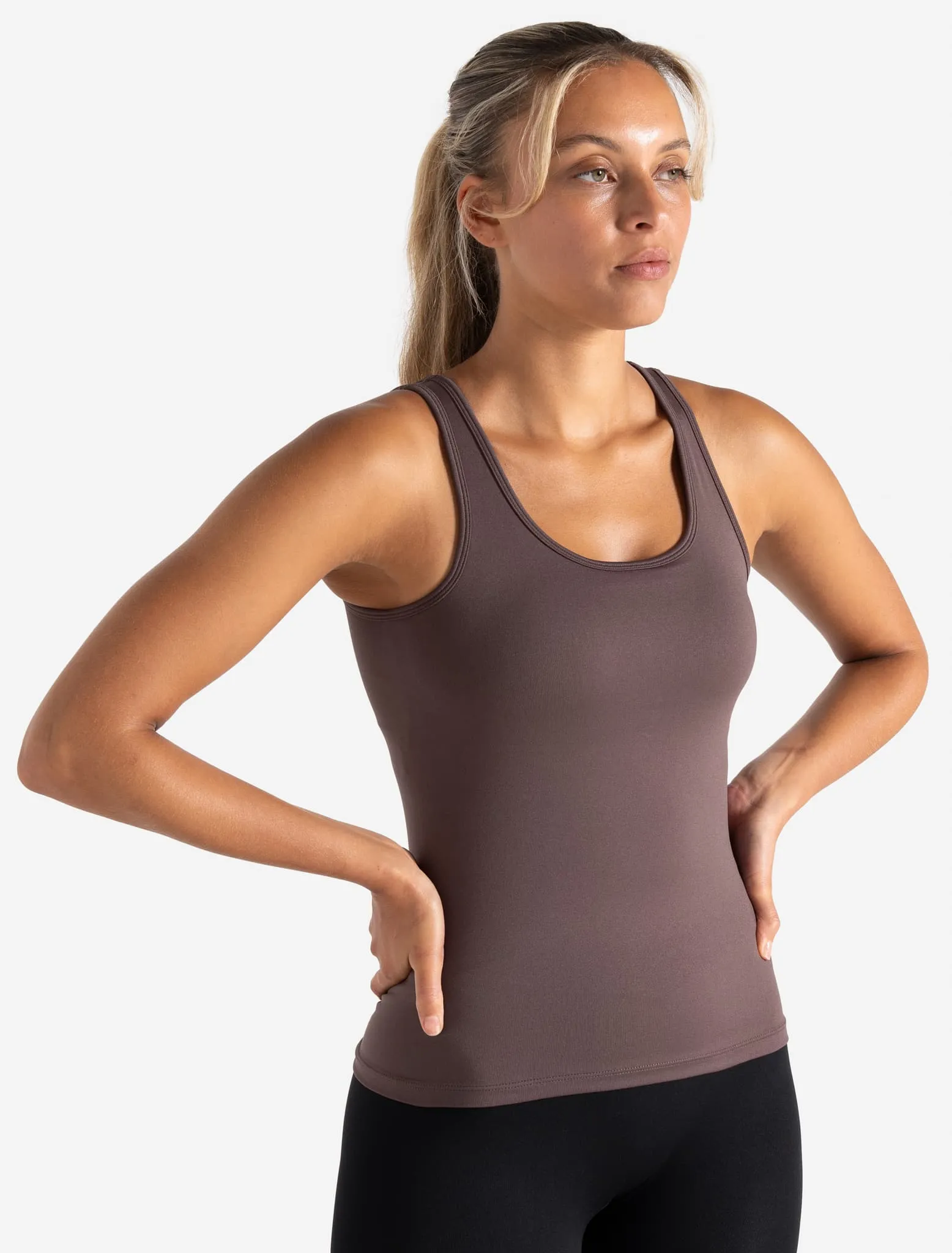 Sculpt Seamless Built-In Bra Vest - Mocha