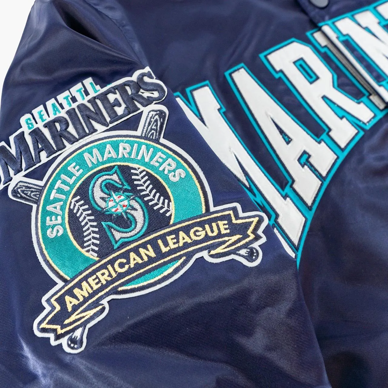 Seattle Mariners Crest Satin Jacket