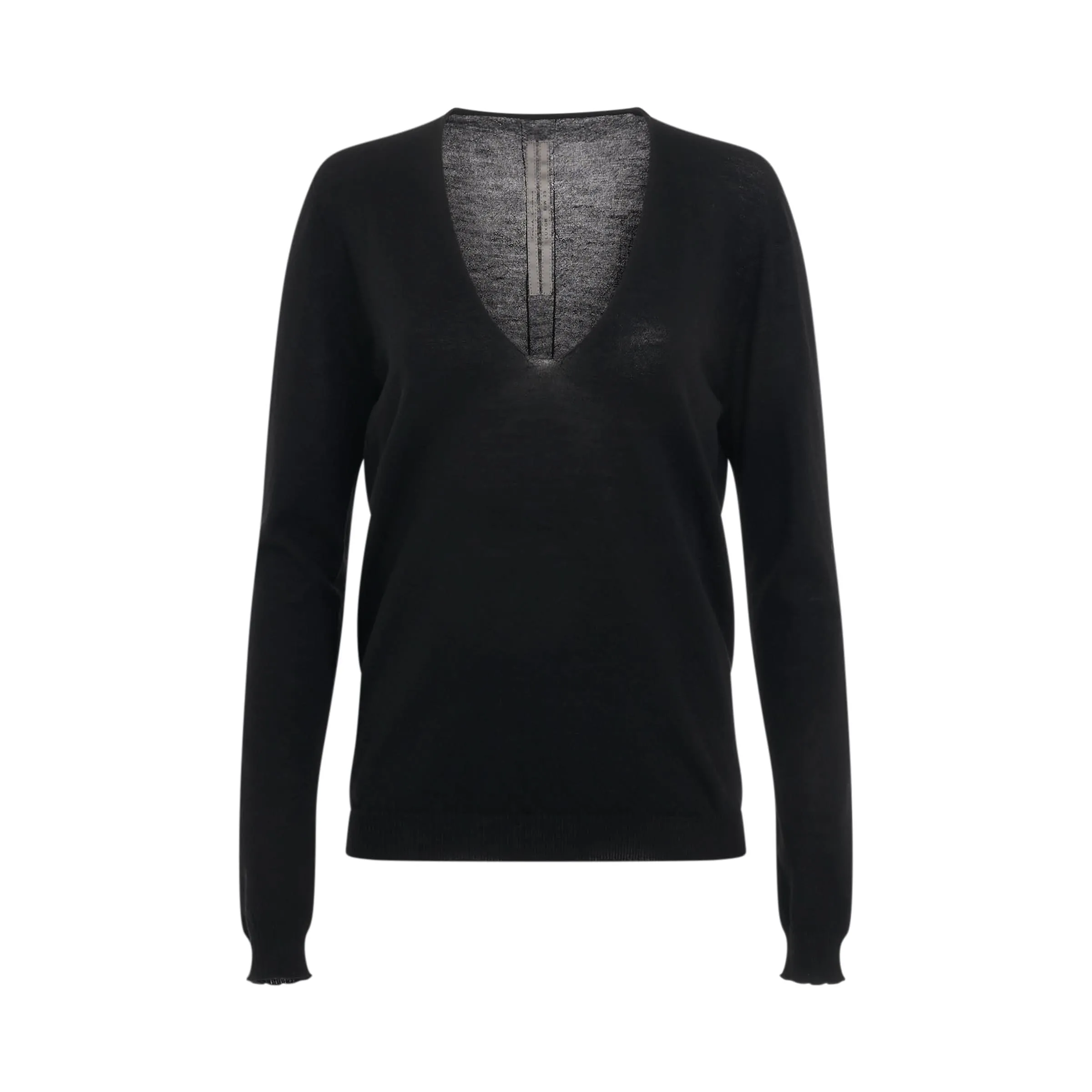 Soft V Neck Knit Sweater in Black