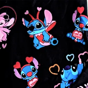 Stitch & Angel BFFs Super SOFT Yoga Band Leggings Disney Valentines Day Lilo Love rts