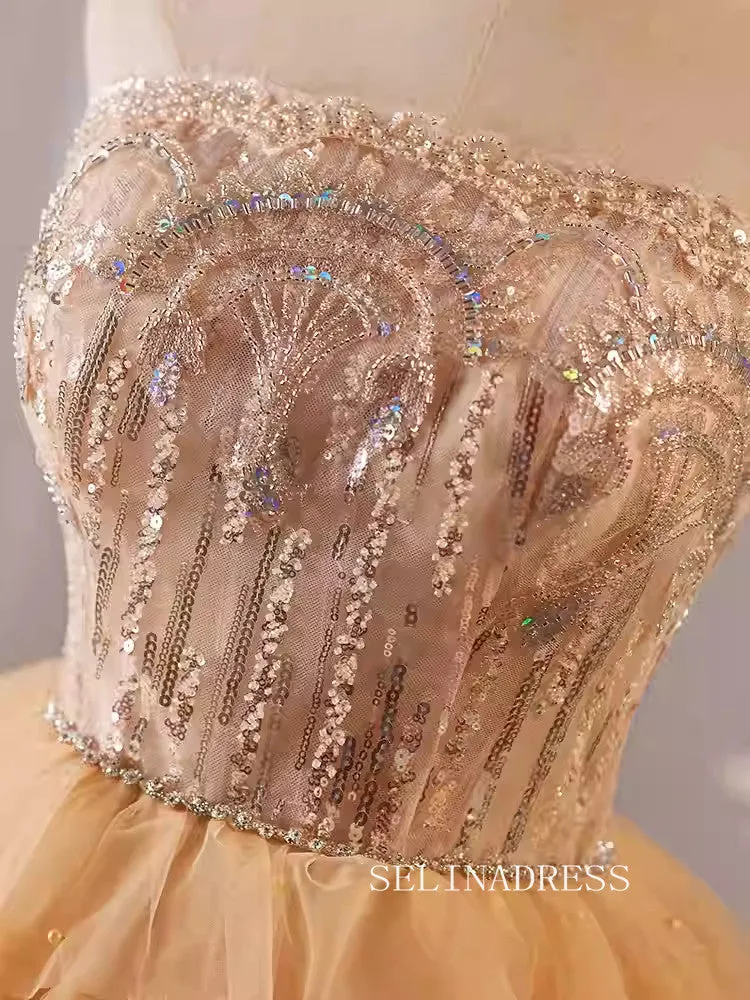 Strapless Muti Layered Beaded Cocktail Dress Cute Homecoming Dresses #ALI0025