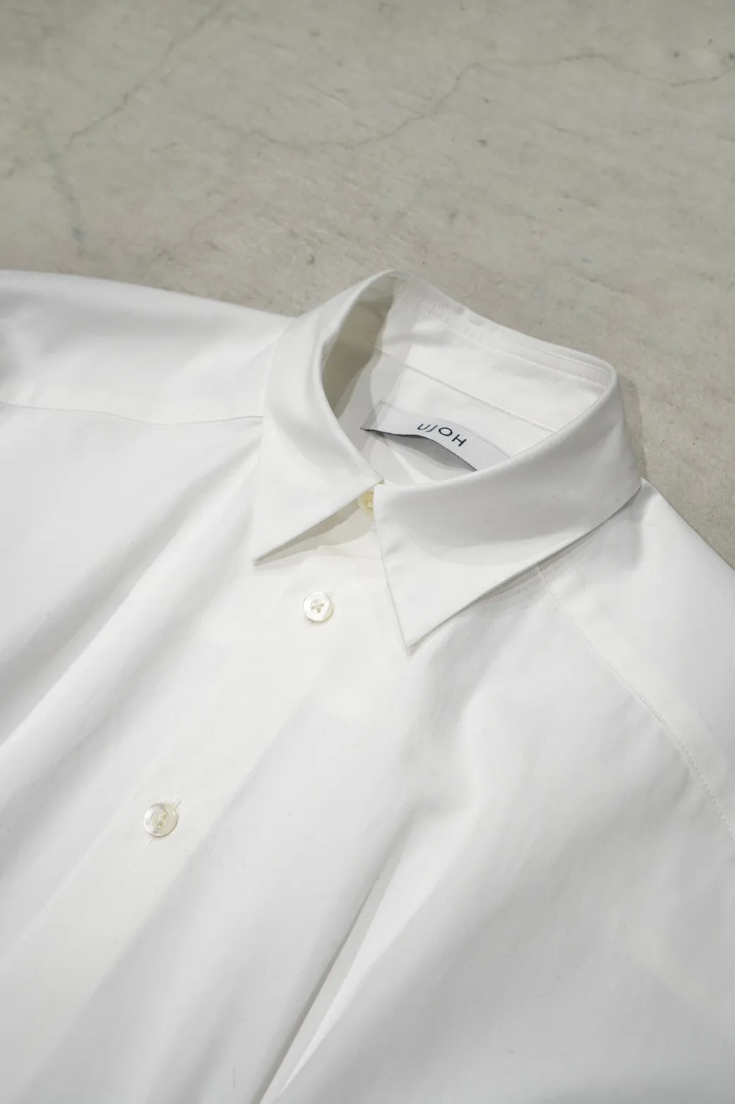 Tape Gathered Shirts (WHITE)