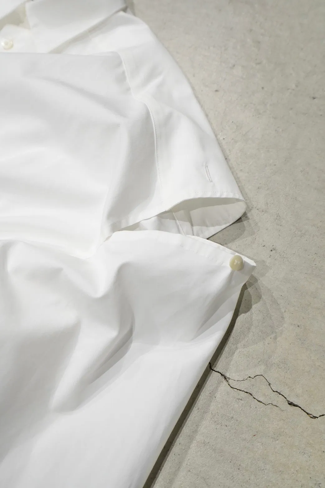 Tape Gathered Shirts (WHITE)