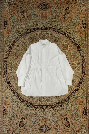 Tape Gathered Shirts (WHITE)