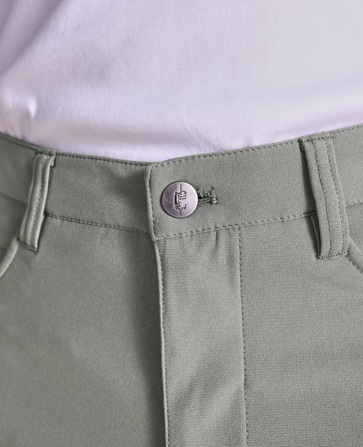 The Voyager - Performance Knit 5-Pocket Pant - Sage