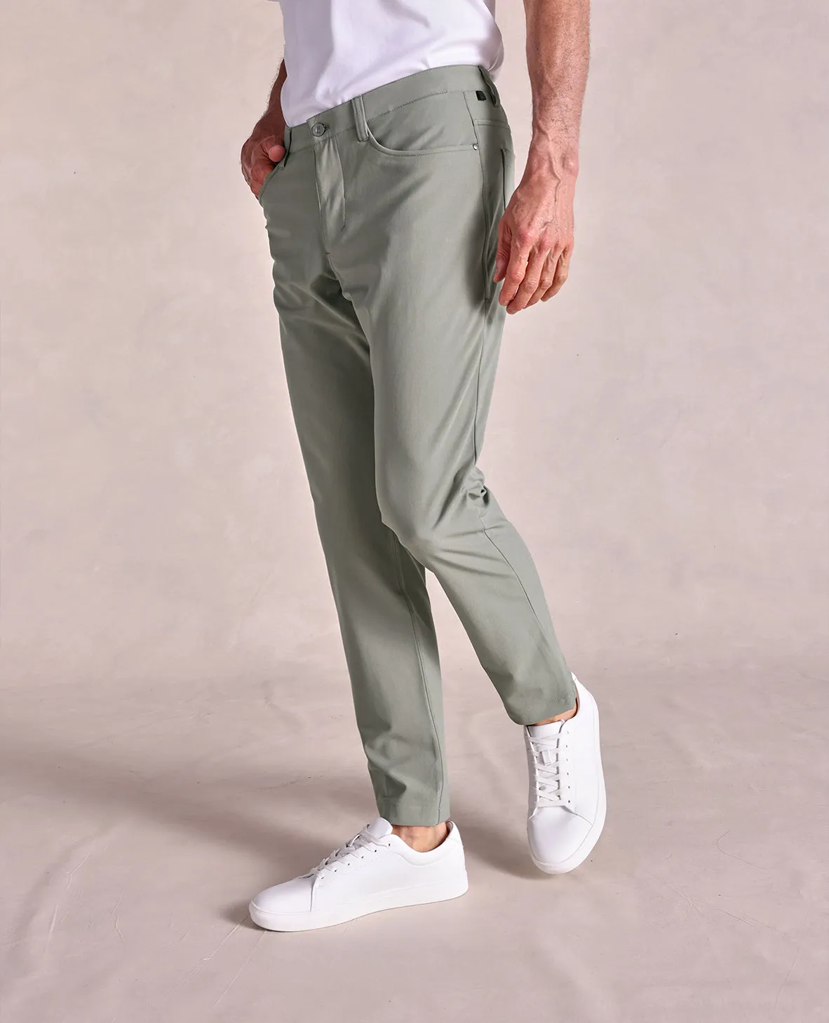 The Voyager - Performance Knit 5-Pocket Pant - Sage