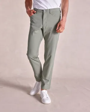 The Voyager - Performance Knit 5-Pocket Pant - Sage