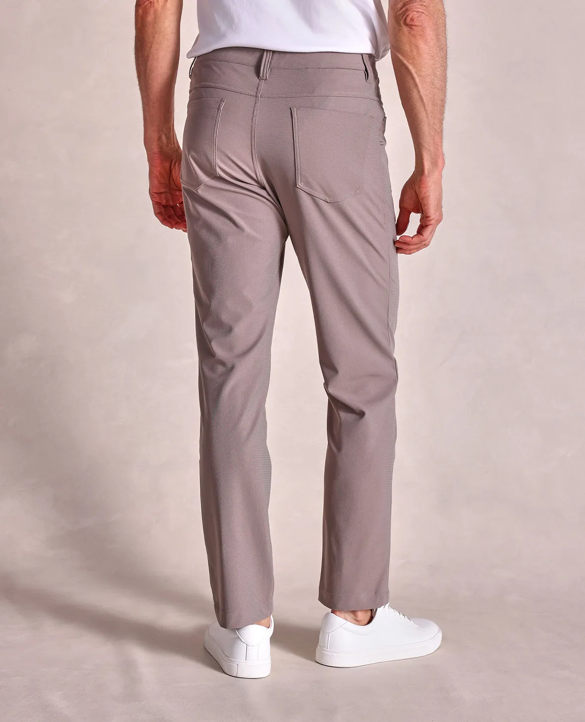 The Voyager - Performance Knit 5-Pocket Pant - Taupe