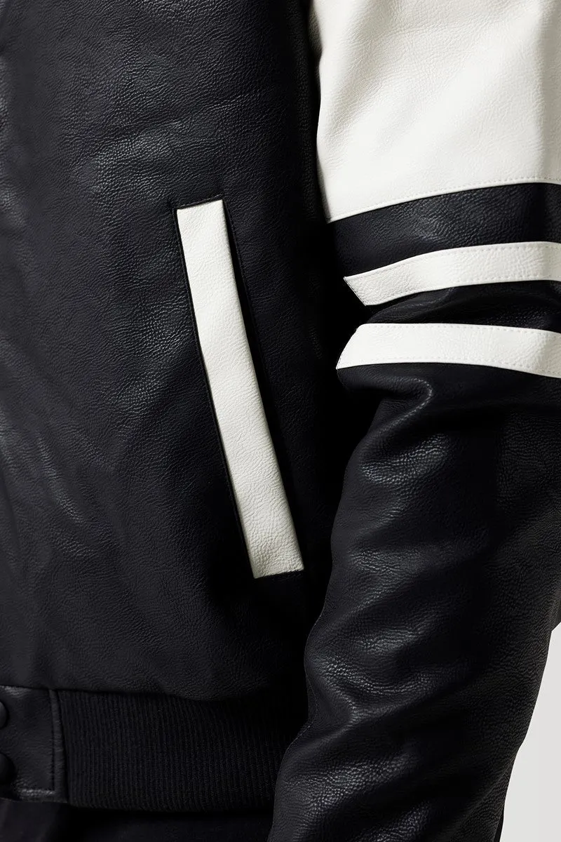 Varsity Jacket - Black/Marshmallow