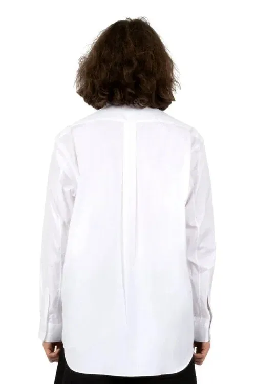 White Peter Pan Collar Woven Mens Shirt