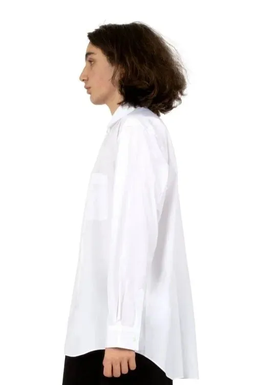White Peter Pan Collar Woven Mens Shirt