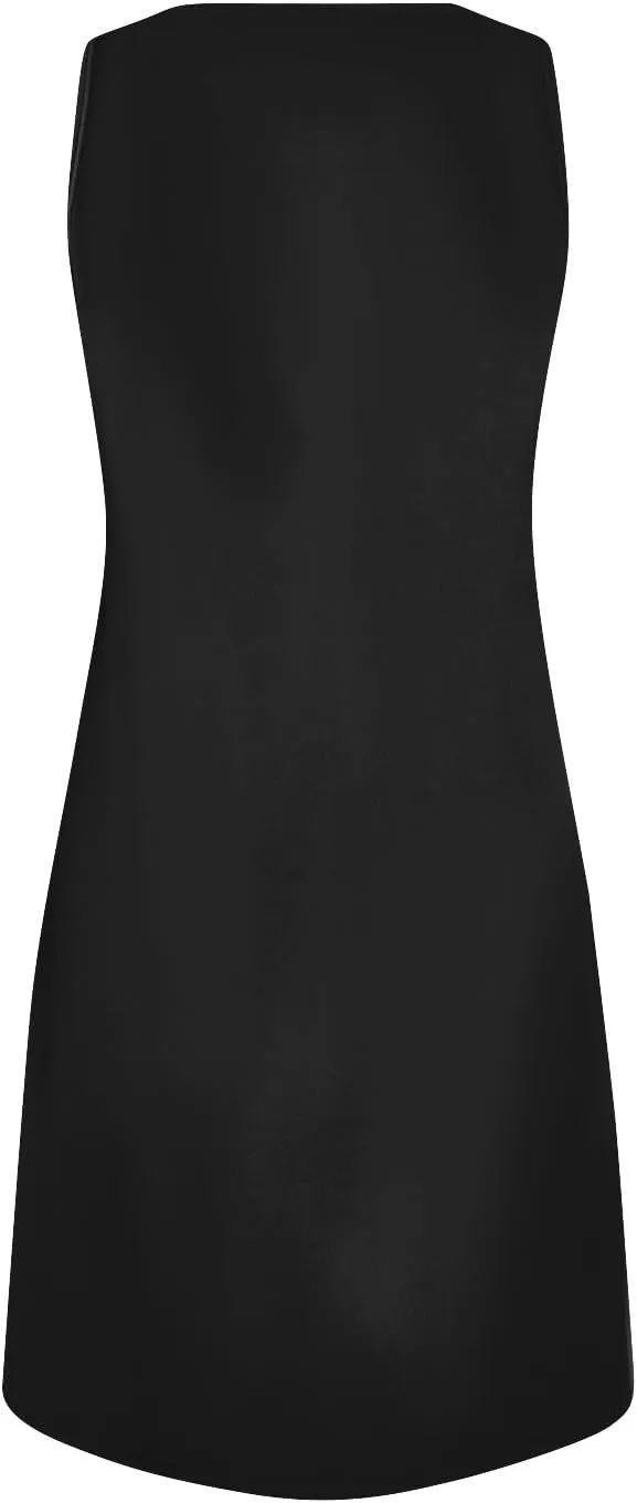 Womens Dresses V-Neck Sleeveless Mini Dresses 2025 Summer Fashion Solid Color Vacation Plus Sized Tank Dress